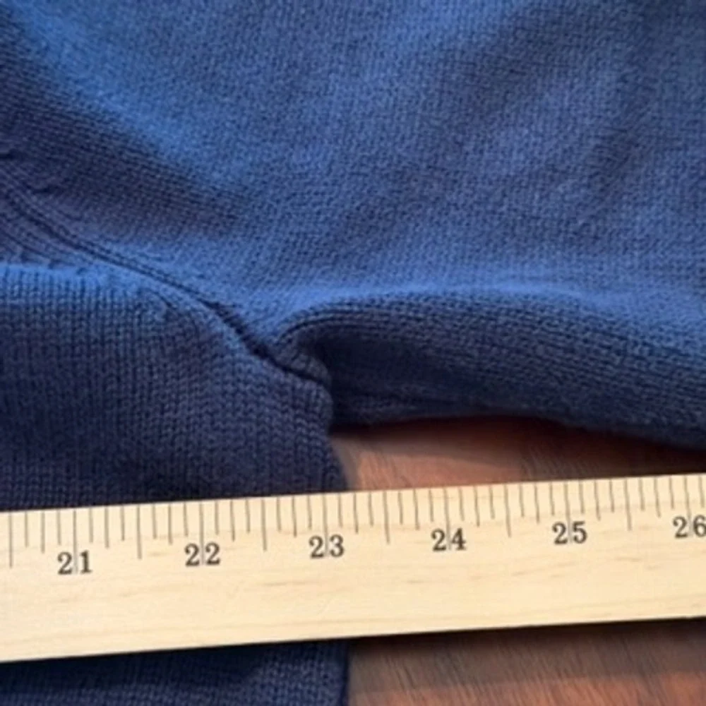 Lot of 2 J. Crew Mens XL Cotton Crewneck Sweaters Navy Blue Forest Green Solid‎
